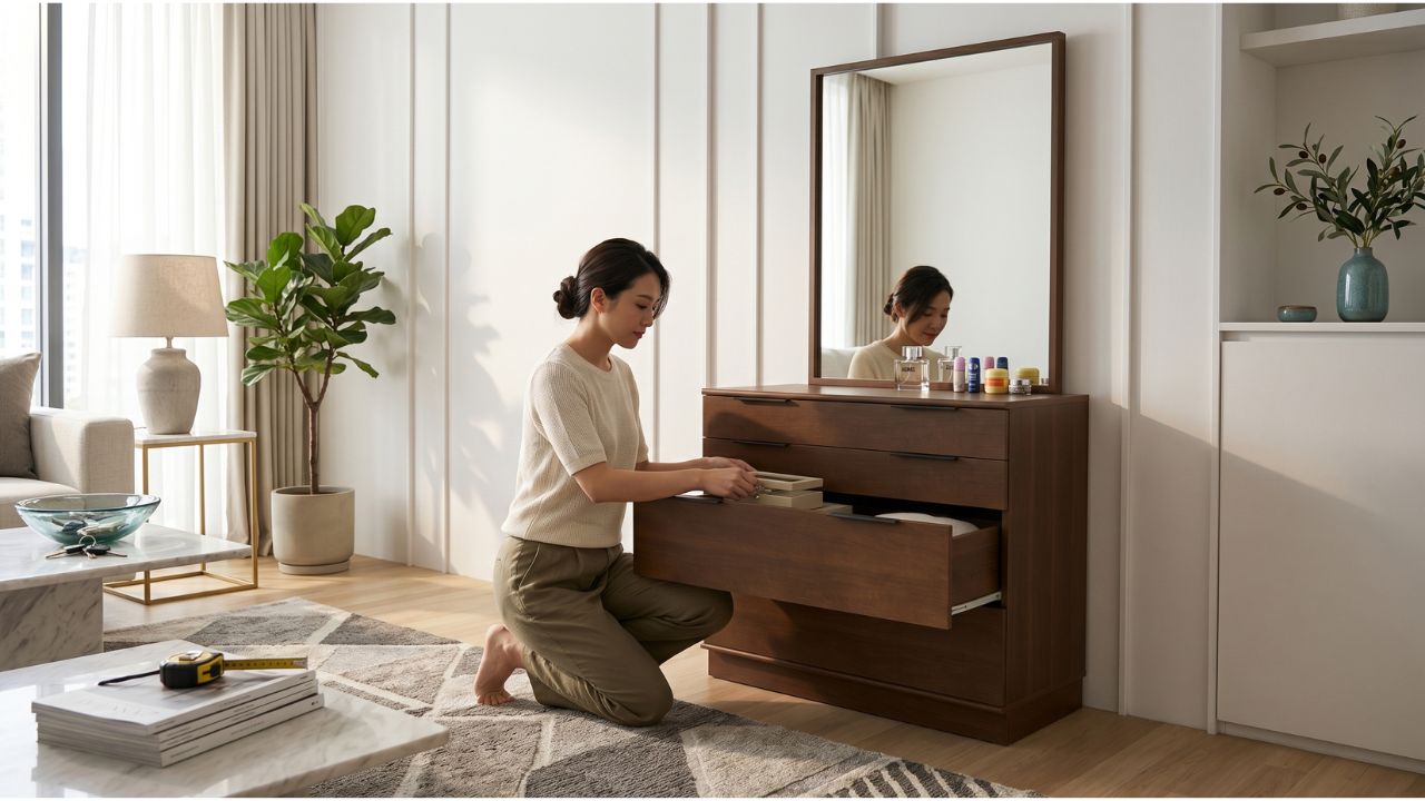 What Size Dressing Table Fits a Studio Apartment? A Measuring Guide ...