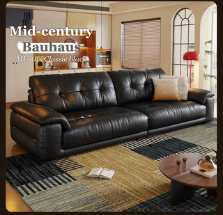Classic black leather