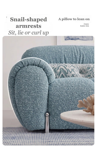 Snail-shaped armrests