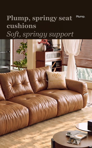 Plump, springy seat cushions