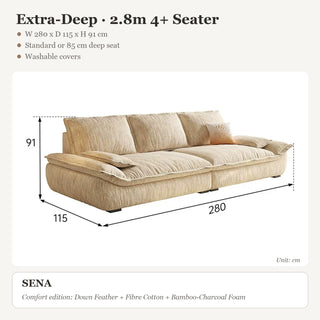 Extra-Deep · 2.8m 4+ Seater