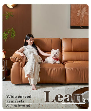 Wide curved armrests