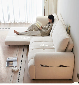 Pulled-out seat, approx. 140 cm