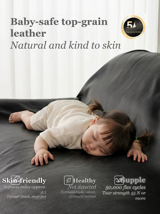 Baby-safe top-grain leather
