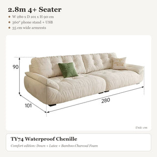 2.8m 4+ Seater