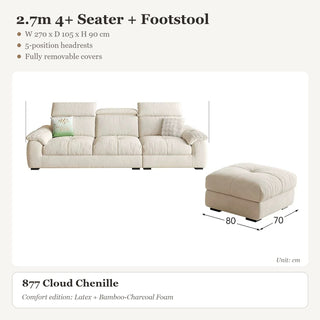 2.7m 4+ Seater + Footstool