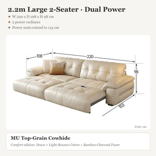 2.2m Large 2-Seater · Dual Power