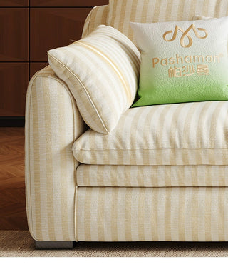 Rounded, pillow-style armrests