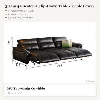 3.23m 4+ Seater + Flip-Down Table · Triple Power