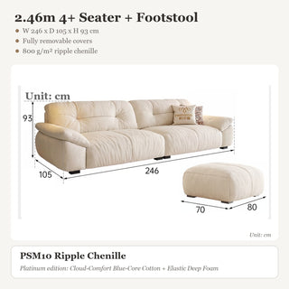 2.46m 4+ Seater + Footstool
