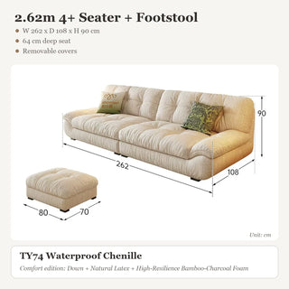2.62m 4+ Seater + Footstool