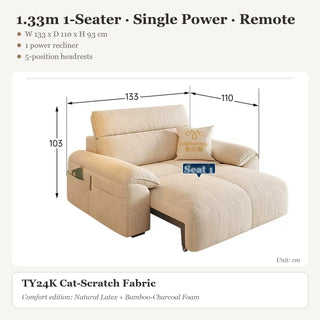 1.33m 1-Seater · Single Power · Remote