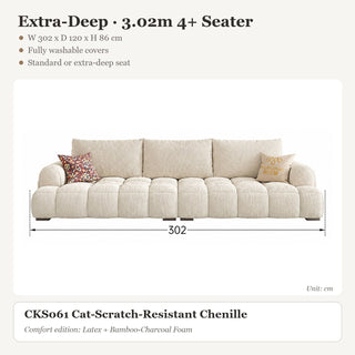Extra-Deep · 3.02m 4+ Seater