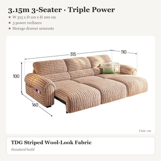 3.15m 3-Seater · Triple Power