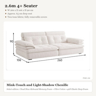 2.6m 4+ Seater