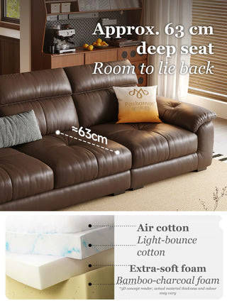 Approx. 63 cm deep seat