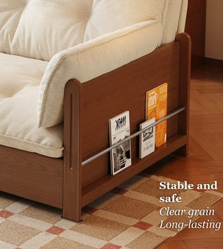 Solid wood side frame with magazine rail