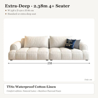 Extra-Deep · 2.38m 4+ Seater