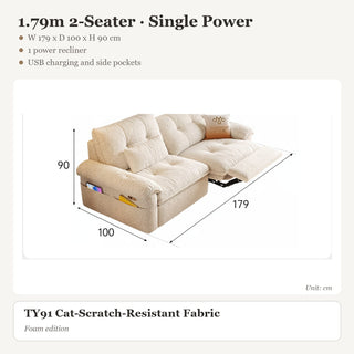 1.79m 2-Seater · Single Power