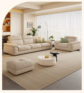 Sofa, armchair and footstool