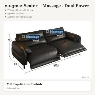 2.03m 2-Seater + Massage · Dual Power