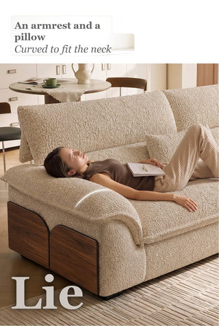 Curved armrest to rest your head on