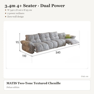 3.4m 4+ Seater · Dual Power