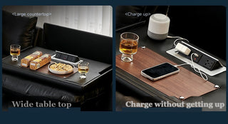 Wide table top with charging