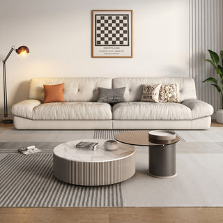 Soft grey cat-scratch cloud sofa in a living room