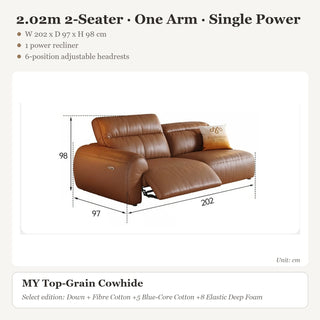 2.02m 2-Seater · One Arm · Single Power