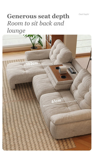 Generous seat depth