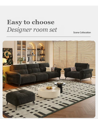 Sofa, armchair and footstool