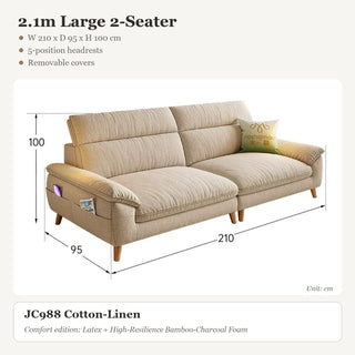 2.1m Large 2-Seater