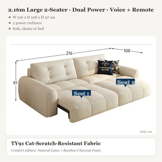 2.16m Large 2-Seater · Dual Power · Voice + Remote