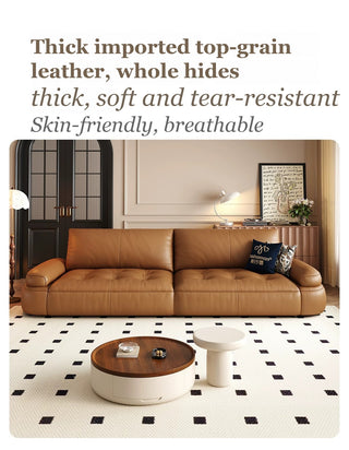 Thick top-grain leather