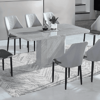 Vorium Marble Dining Set (1+8)