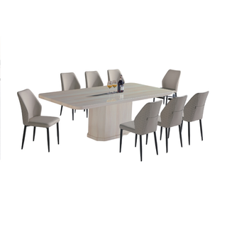 Velorum Marble Dining Table + Renelle Dining Chair