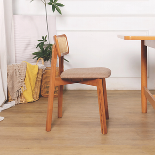 Willy Rattan Wooden Dining Chair