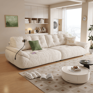 Mochi Chenille Fabric Sofa by Esteller (Water Repellent, USB Charger)