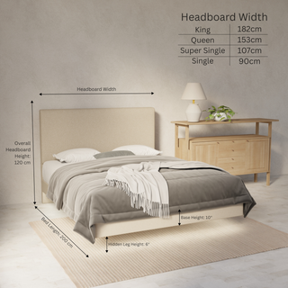 Kira Fabric Floating Bed Frame (Water Repellent, Pet Friendly & LED) By Esteller