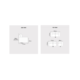 Ceyra Fabric Adjustable Headrest Sofa by Esteller (Pet Friendly & Easy Clean)