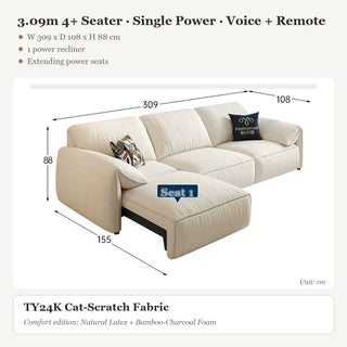 3.09m 4+ Seater · Single Power · Voice + Remote