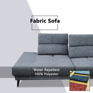Norrel Fabric Adjustable Backrest & Armrest Corner Sofa (Sectional) by Esteller (Pet Friendly & Easy Clean)