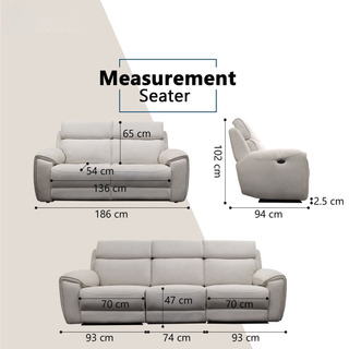 Enricus Fabric Adjustable Headrest Recliner Sofa by Esteller (Pet Friendly & Easy Clean)