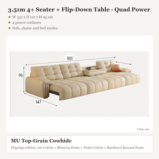 3.51m 4+ Seater + Flip-Down Table · Quad Power