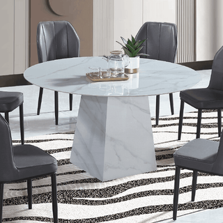 Diego Round Marble Dining Set (1+6)