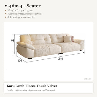 2.46m 4+ Seater · Karu Lamb-Fleece Velvet