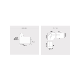 Oryx Fabric Corner Sofa (Sectional) by Esteller (Pet Friendly & Easy Clean)