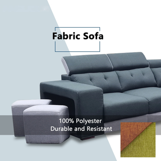 Orlyn Fabric Corner Adjustable Headrest Sofa (Sectional) by Esteller (Pet Friendly & Easy Clean)