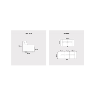 Enricus Fabric Adjustable Headrest Recliner Sofa by Esteller (Pet Friendly & Easy Clean)